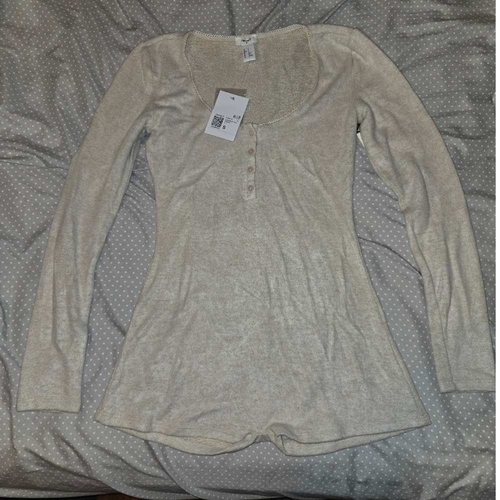 F21 Cream Fleece Onesie PJs NWT